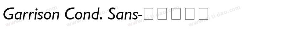 Garrison Cond. Sans字体转换